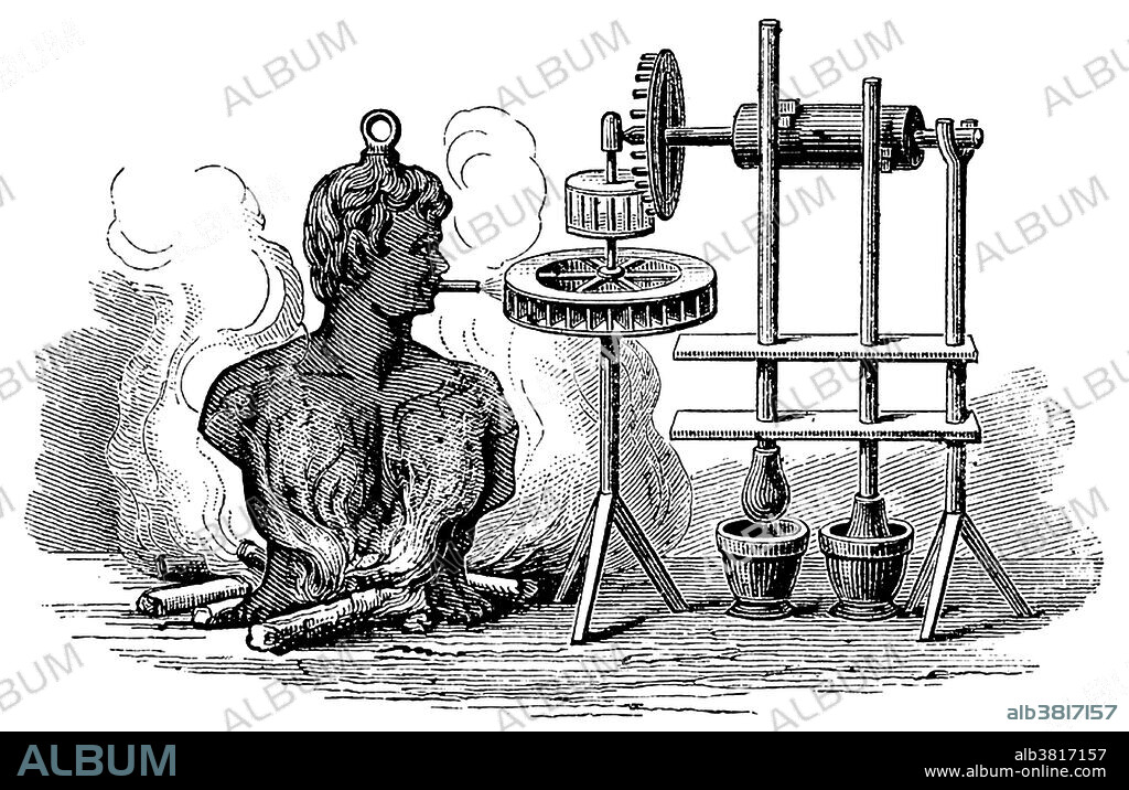 Giovanni Branca (April 22, 1571 - January 24, 1645) was an Italian engineer and architect, chiefly remembered today for what some commentators have taken to be an early steam engine. He designed many different mechanical inventions, a collection of which were published in book form at Rome in 1629, under the title Le machine. Branca's steam engine has a wheel with flat vanes like a paddlewheel, shown being rotated by steam produced in a closed vessel and directed at the vanes through a pipe. He suggested that it might be used for powering pestles and mortars, grinding machines, raising water, and sawing wood. It bears no relation to any later application of steam power and is not much of an advance over the aeolipile described by Hero of Alexandria in the first century AD.