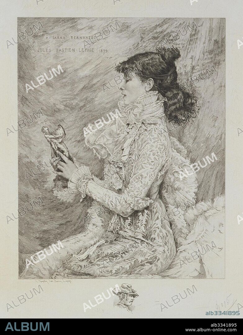 JULES BASTIEN-LEPAGE. Portrait of Sarah Bernhardt (1844-1923).