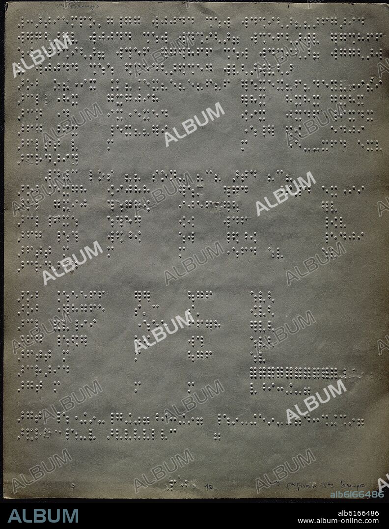 JOAQUIN RODRIGO (1901-1999). CONCIERTO DE ARANJUEZ - MANUSCRITO EN BRAILE - PAG 3.