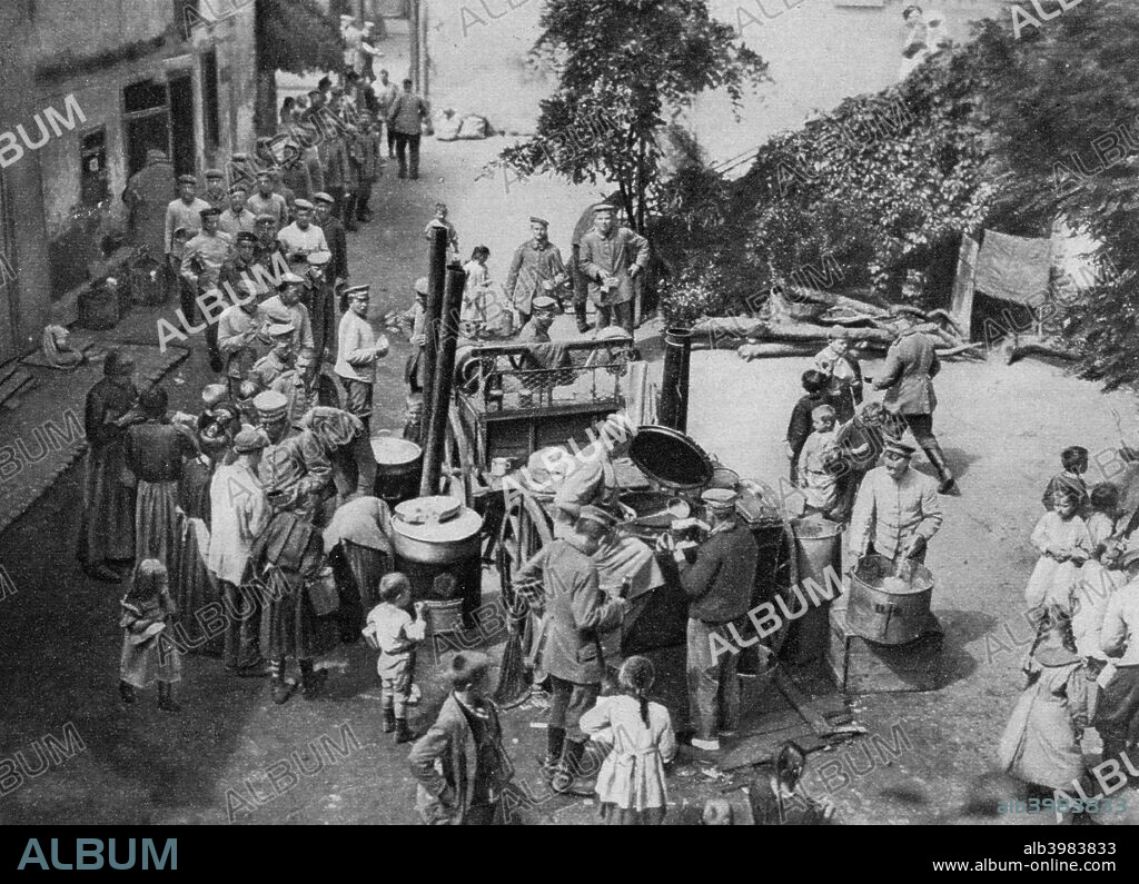 German travelling kitchen, Vosges, France, World War I, 1916. A photograph from Der Grosse Krieg in Bildern.