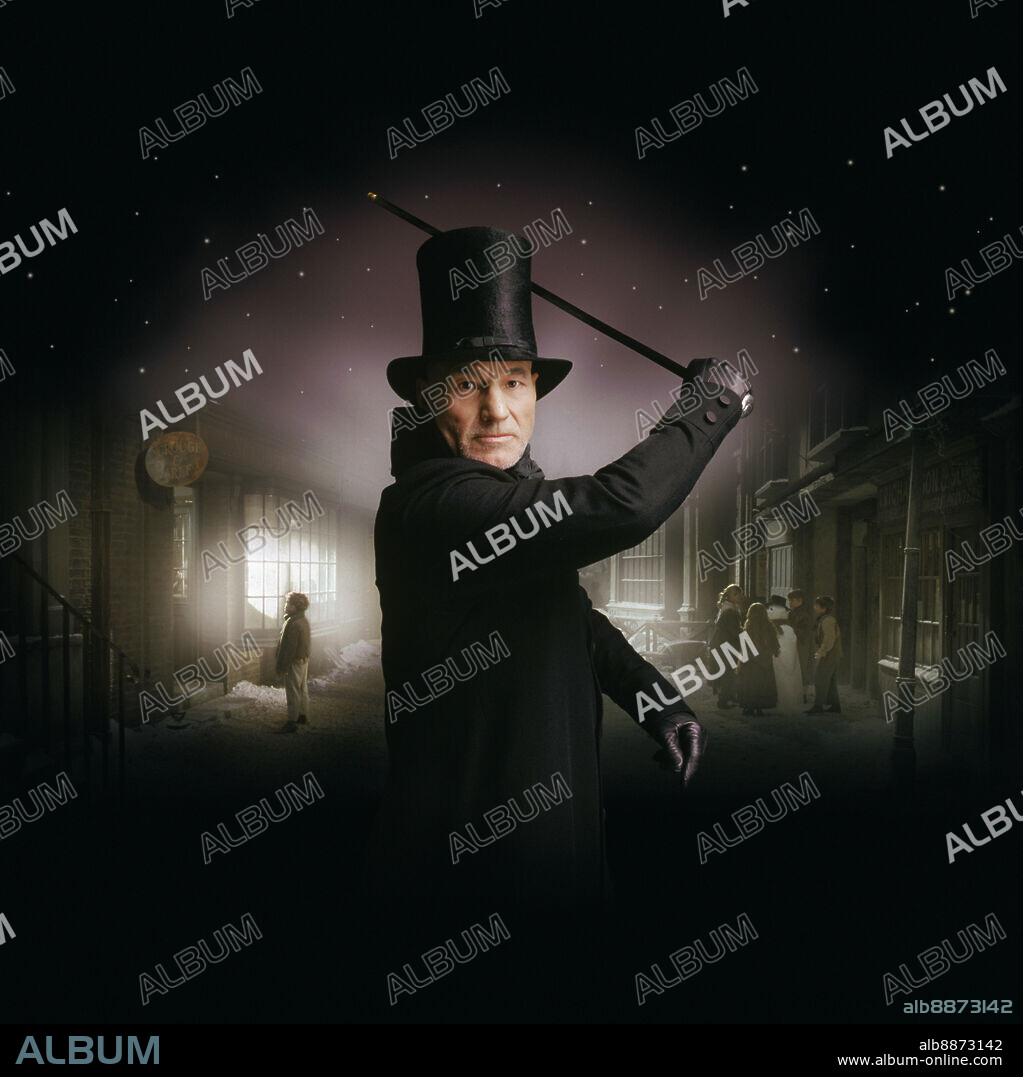 PATRICK STEWART in A CHRISTMAS CAROL, 1999, directed by DAVID HUGH JONES. Copyright Hallmark Entertainment.