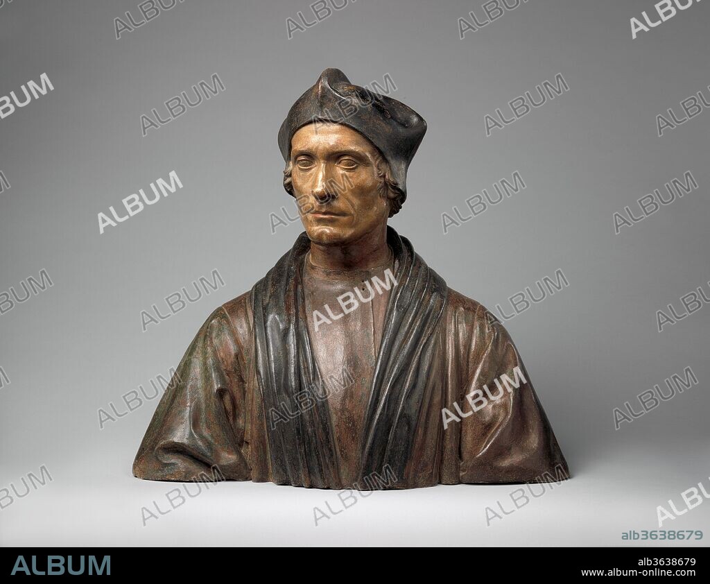 Bishop John Fisher. Artist: Pietro Torrigiano (Italian, Florence 1472-1528 Seville). Culture: British. Dimensions: Overall (confirmed): 24 1/4 × 25 7/8 × 13 3/8 in., 62 lb. (61.6 × 65.7 × 34 cm, 28.1 kg). Date: 1510-15.