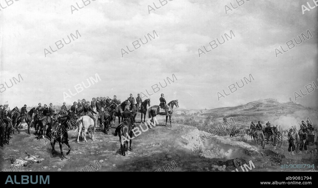 Napoleon III at Solferino by Messonier. He rode the horse Ajax, one of the sixty horses kept in the Tuileries stables.