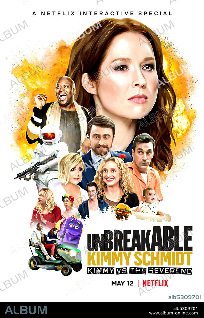 Poster de UNBREAKABLE KIMMY SCHMIDT: KIMMY CONTRA EL REVERENDO, 2020 (UNBREAKABLE KIMMY SCHMIDT: KIMMY VS THE REVEREND), dirigida por CLAIRE SCANLON. Copyright UNIVERSAL TELEVISION.