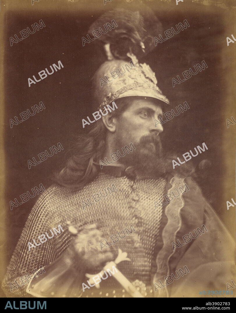 JULIA MARGARET CAMERON. King Arthur. Date/Period: 1874. Print. Albumen silver. Height: 359 mm (14.13 in); Width: 284 mm (11.18 in).