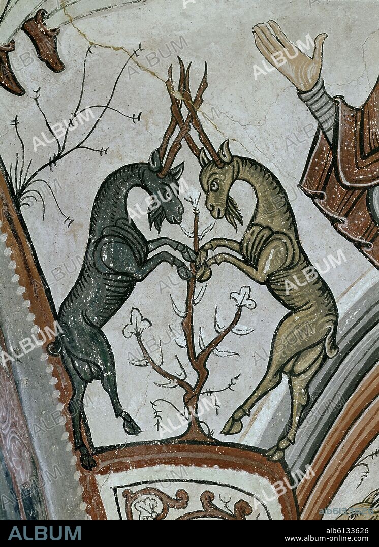 PANTEON REAL - PINTURAS ROMANICAS - SIGLO XII.