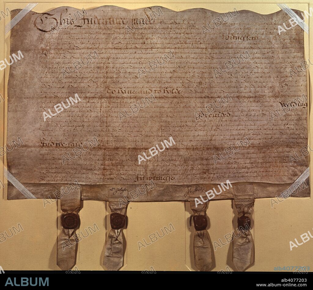 Mortgage deed of Shakespeare. Blackfriars mortgage-deed. England; 1613. [Whole document] Deed of mortgage, by William Shakespeare and others, to Harry Walker, of a house in Blackfriars. Dated 11 March 1613  Image taken from Blackfriars mortgage-deed.  Originally published/produced in England; 1613. . Source: Egerton 1787,. Language: English.