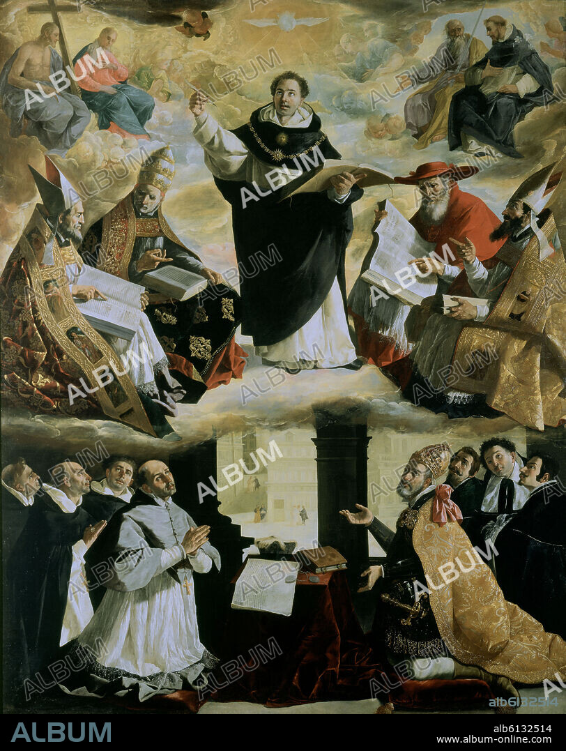 FRANCISCO DE ZURBARAN. APOTEOSIS DE SANTO DE TOMAS DE AQUINO 1631 O