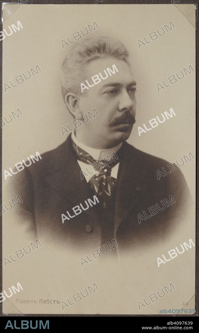 ANÓNIMO. Portrait of the pianist and composer Pavel Augustovich Pabst (1854-1897).