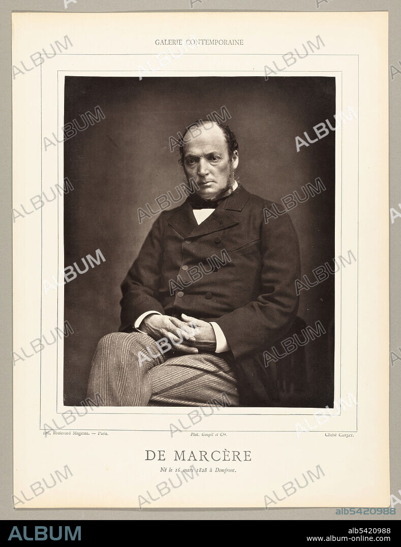 ETIENNE CARJAT. Émile Deshayes de Marcère (French politician, 1828-1918), c. 1876. Woodburytype, from the periodical "Galerie Contemporaine Littéraire, Artistique" (1878), volume 6.
