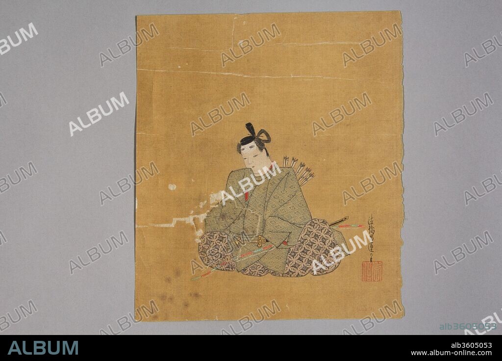 Immortal Poet. Artist: Kano Shoun (1637-1702). Culture: Japan. Dimensions: 7 1/4 × 6 1/2 in. (18.4 × 16.5 cm). Date: 17th century.