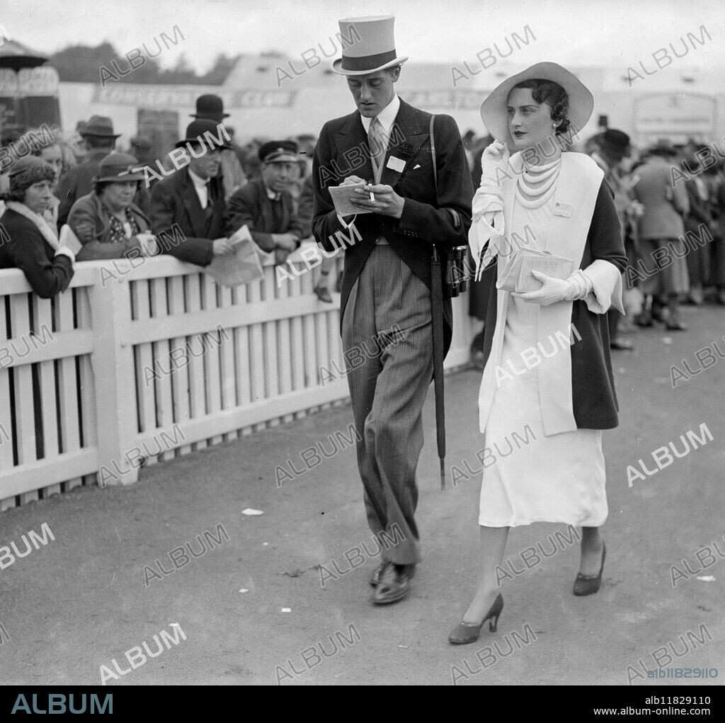 The Royal Ascot race meeting , 1st day . Mr Murray Smith and Miss Ulrica Thynne. 18 June 1935.