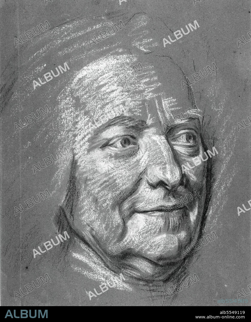 MAURICE-QUENTIN DE LA TOUR. Portrait of M. Louis Silvestre, c. 1753.
