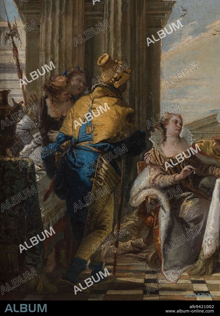 The Banquet of Cleopatra, Tiepolo, Giambattista, Painter, Between 1742 and 1743, 18th century, Musée Cognacq-Jay, Level 2, Room 6, Painting, Modern times, Painting, Height: 50.5 cm, Width: 69 cm, Dimensions - Frame:, Height: 76.5 cm, Width: 90 cm.