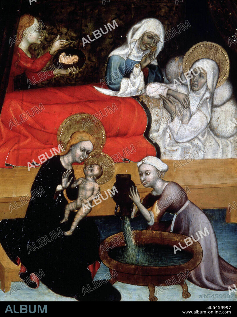 BERNAT MARTORELL. MARTORELL , BERNARDO. PINTOR ESPAÑOL1390 -1452. RETABLO DE SAN JUAN BAUTISTA. MUSEO DIOCESANO . BARCELONA.