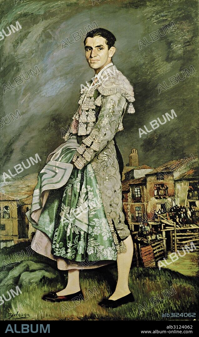 IGNACIO ZULOAGA. Retrato de Juan Belmonte ,1924.Torero andaluz.