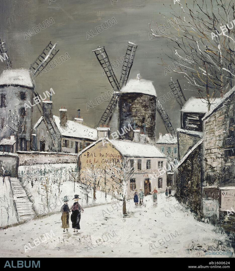 Winter scene by Maurice Utrillo, 1883-1955.