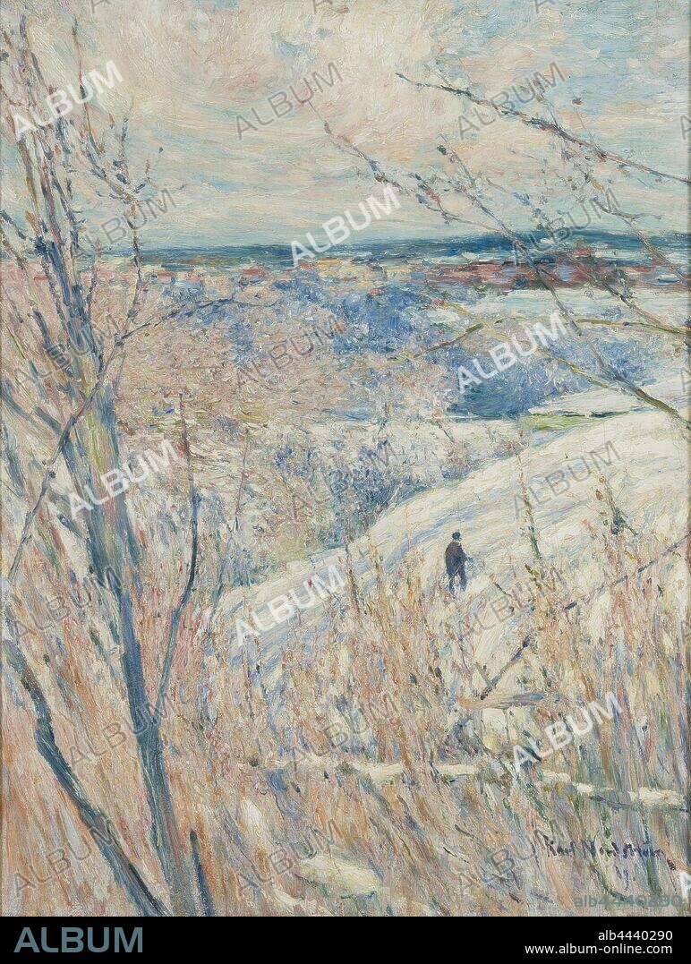 Karl Nordström, Winter, painting, 1889, Oil on canvas, Height, 55 cm (21.6 inches), Width, 43 cm (16.9 inches), Signed, Karl Nordström 89.