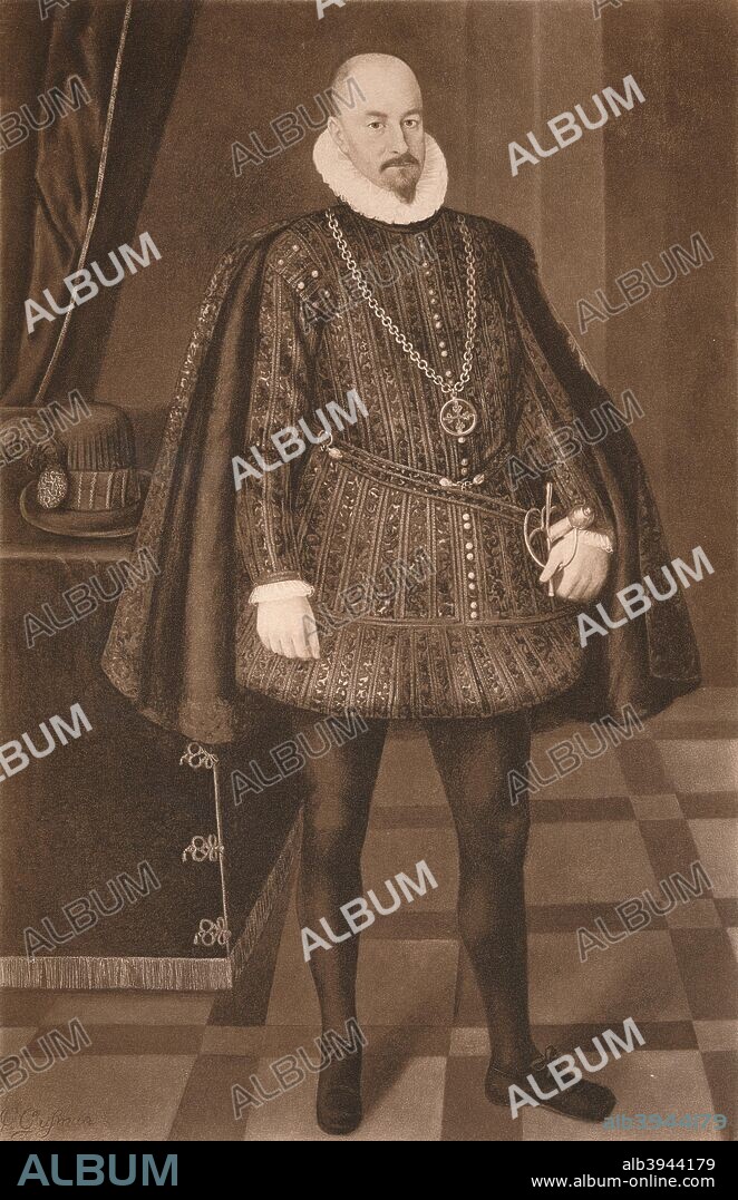 'Count Gondomar', c16th century (1904). Don Diego Sarmiento de Acuña, Count of Gondomar (1567-1626), Spanish ambassador to England from 1613 to 1622. From James I. and VI, by T. F. Henderson. [Goupil & Co., Paris, Edinburgh, New York, London, 1904].