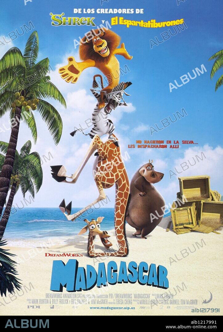 Poster of MADAGASCAR, 2005, directed by ERIC DARNELL and TOM MCGRATH. Copyright DREAMWORKS.