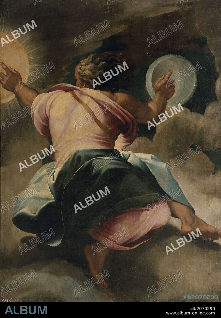Pietro Facchetti (Copia de Francesco Salviati) / 'Separación de la Luz y las Tinieblas', Después de 1554, Escuela Italiana, Lienzo, 174 cm x 130 cm, P00515.