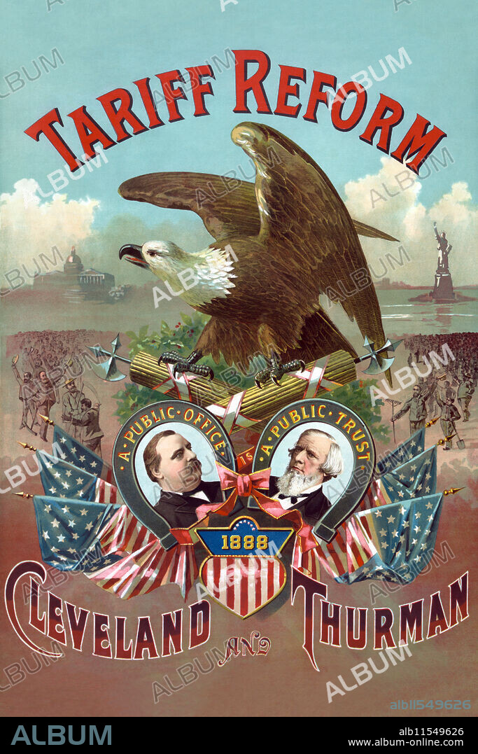 S. NAGLE & J. HERTGEN. Eagle with fasces over the candidates surrounded by Horseshoes that say "Public Office" & "Publish Trust".