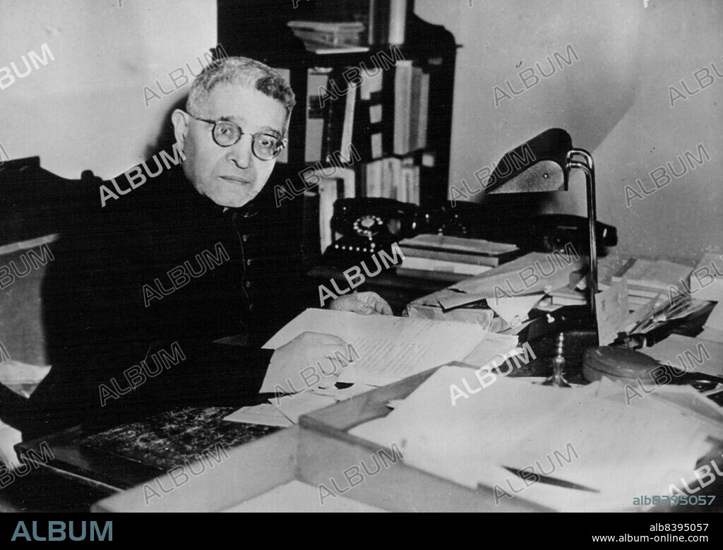 Vatican Personalities : Monsignor Domenico Tardini -- Pro-Secretary of State for Extraordinary Affairs at the Vatican. January 5, 1955. (Photo by Camera Press).