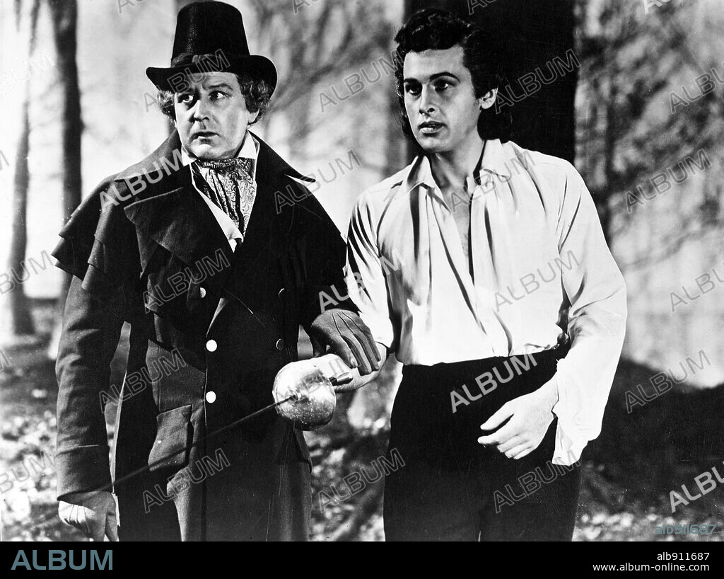 COMPOSER PAGANINI y STEWART GRANGER. STEWART GRANGER en EL ARCO MÁGICO, 1946 (THE MAGIC BOW). Copyright GAINSBOROUGH FILMS.