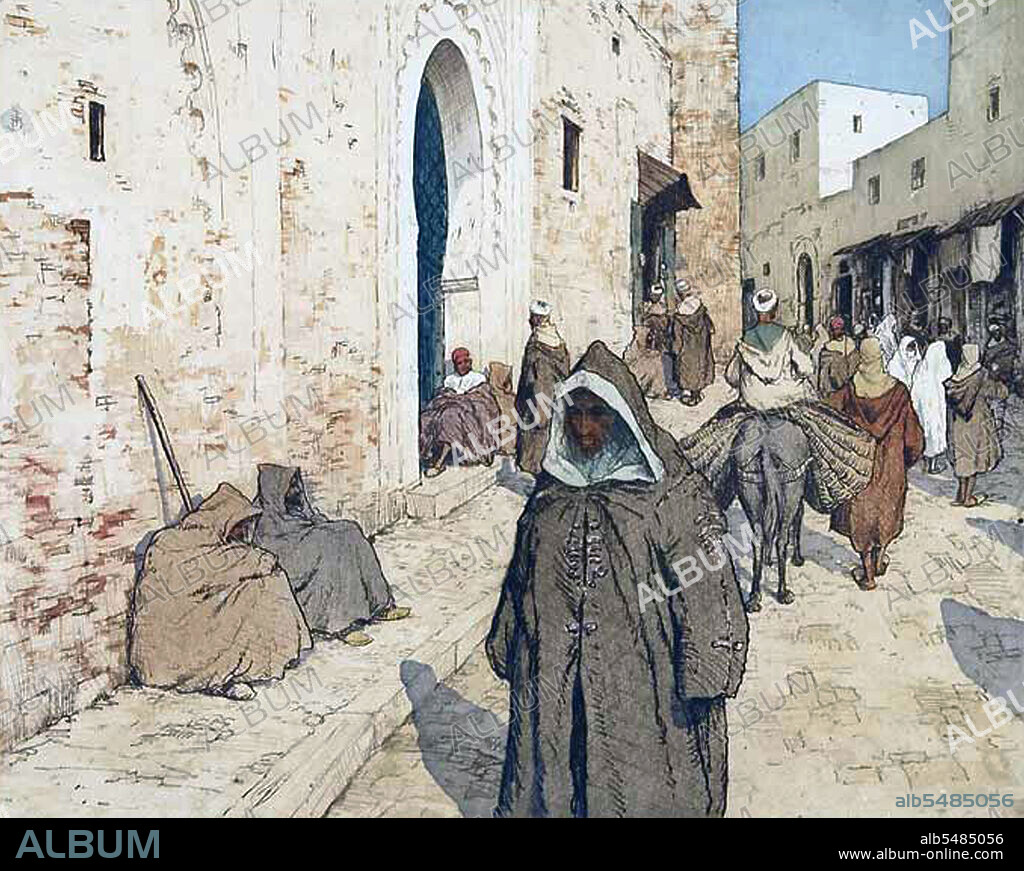 Tavik Frantisek Simon (1877-1942), was a Czech painter, etcher, and woodcut artist. Although based mainly in Europe, his extensive travels took him to Morocco, Ceylon (now Sri Lanka), India, and Japan, images of all of which appear in his artistic work. He died in Prague in 1942. Largely ignored during the Communist era in Czechoslovakia, his work has received greater attention in recent years.