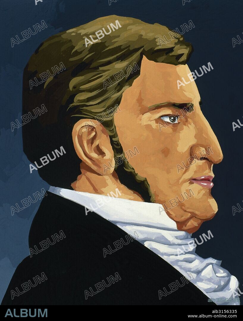 ANCHORENA, Tomás Manuel de (Buenos Aires, 1783-Buenos Aires, 1847). Político y gran financiero argentino. Ministro de Relaciones Exteriores durante el Gobierno de Juan Manuel de Rosas. Auspició el Pacto Federal, base del acuerdo de San Nicolás. Acuarela.