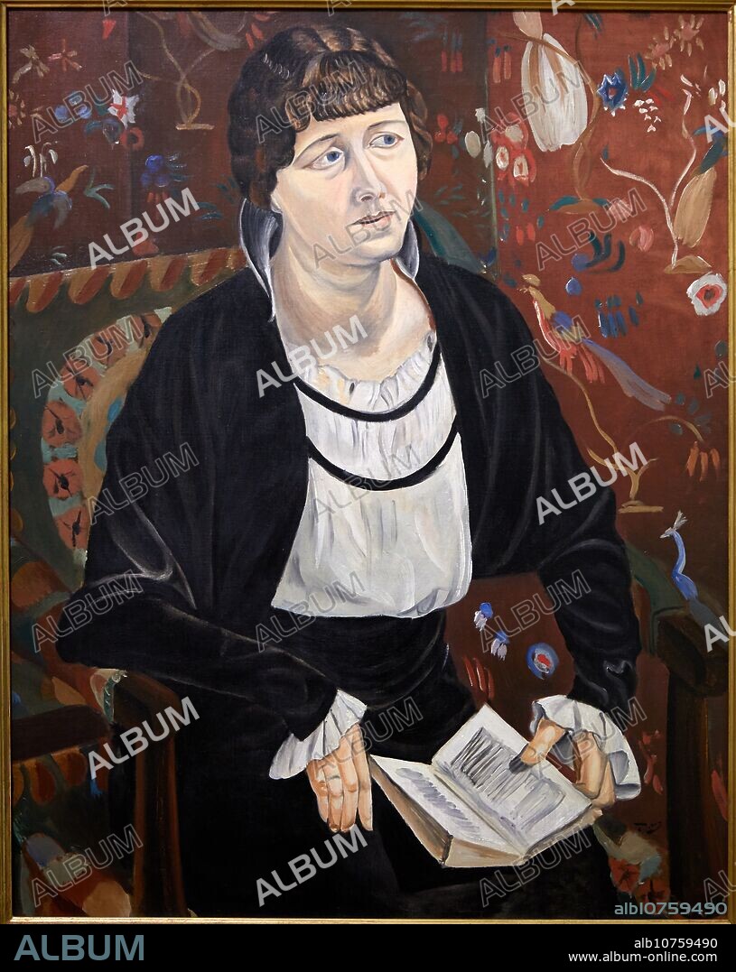 ANDRÉ DERAIN. "Portrait de Lucie Kahnweiler", 1913, André Derain, Centre Pompidou, Paris, France, Europe.