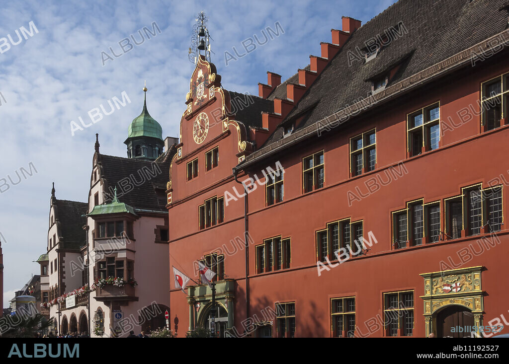 Haus zum Walfisch [Whale House], Freiburg im Breisgau, Black Forest, Baden-Wurttemberg, Germany, Europe.