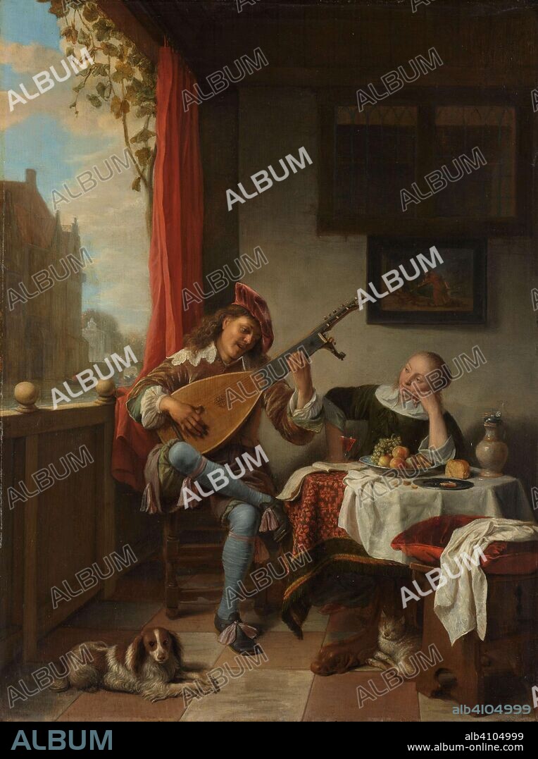 HENDRICK MARTENSZ. SORGH. The Lutenist. Lute Player. Dating: 1661. Measurements: h 51.5 cm × w 38.5 cm; t 6 cm.