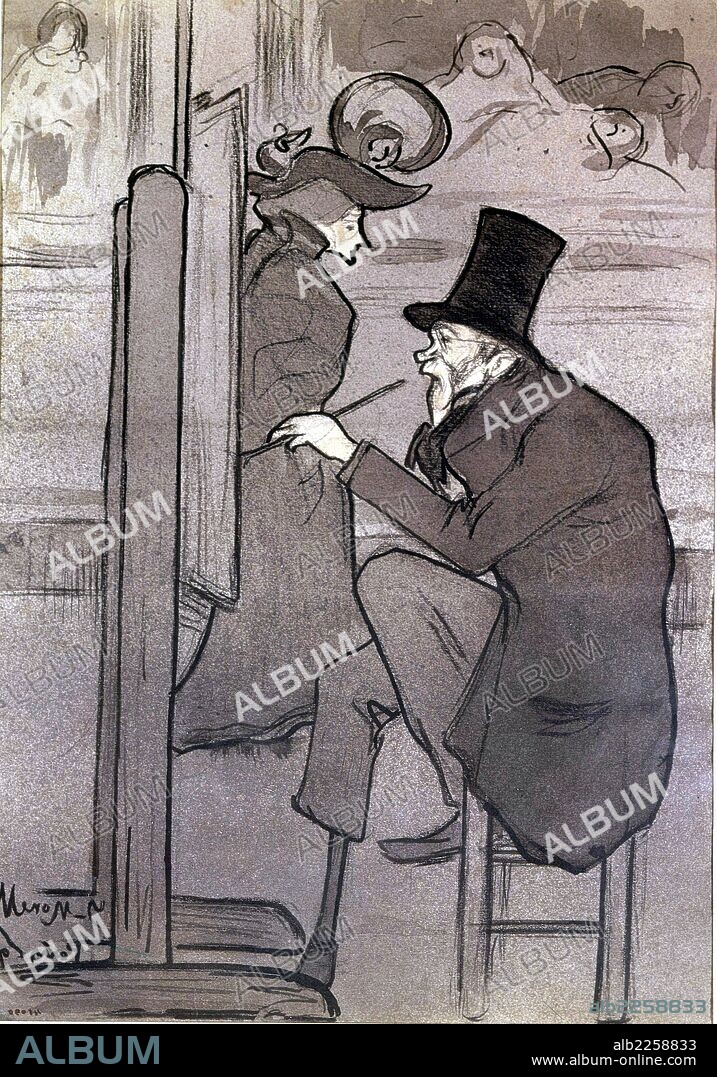ISIDRE NONELL. NONELL , ISIDRO. PINTOR ESPAÑOL. BARCELONA 1873 - 1911. " DIBUJO PARIS 1897 ".