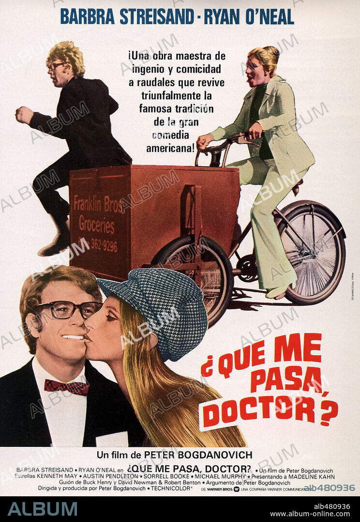 Poster de QUE ME PASA, DOCTOR?, 1972 (WHAT'S UP DOC?), dirigida por PETER BOGDANOVICH. Copyright WARNER BROTHERS.
