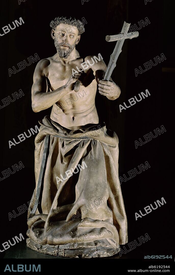 JUAN MARTÍNEZ MONTAÑÉS. SANTO DOMINGO DE GUZMAN PENITENTE- S XVII-ESCULTURA BARROCA-ESCUELA SEVILLANA.
