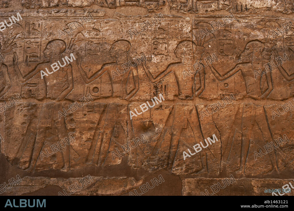 EGYPTIAN ART. EGYPT. Relief of the religious procession of the great