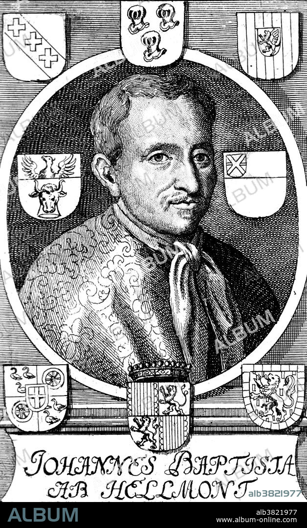 Jan Baptist van Helmont (January 12, 1580 - December 30, 1644) was a Flemish chemist, physiologist, and physician. He married well and retired early from his medical practice and occupied himself with chemical experiments. He is sometimes considered to be "the founder of pneumatic chemistry" as he was the first to understand that there are gases distinct in kind from atmospheric air. The very word "gas" he claimed as his own invention, and he perceived that his "gas sylvestre" (carbon dioxide) given off by burning charcoal, was the same as that produced by fermenting must, which sometimes renders the air of caves unbreathable. For Van Helmont, air and water were the two primitive elements. To determine where plants get their mass he grew a willow tree in a pot and measured the amount of soil, the weight of the tree and the water he added. After five years the plant had gained about 164 pounds. He argued believed that water was the source of the extra mass and the plant's source of life. He also wrote extensively on the subject of digestion and believed that digestion was aided by a chemical reagent, or "ferment", within the body, such as inside the stomach. He died in 1644 at the age of 65.