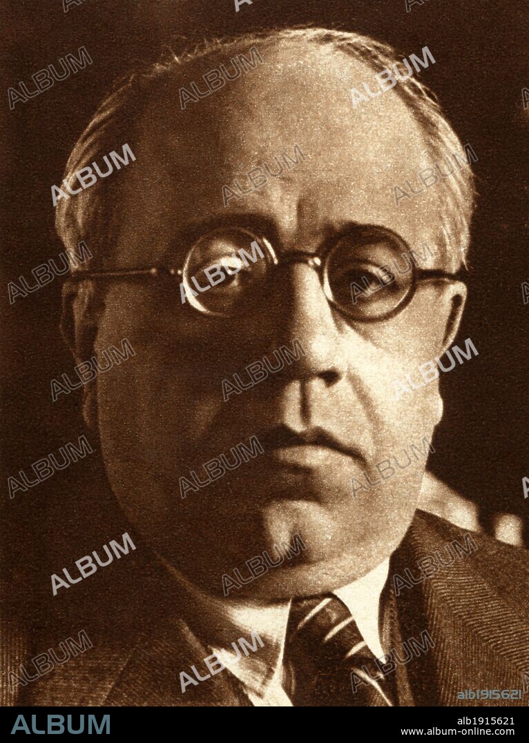 Manuel Azaña Díaz (1880-1940). Político y escritor español. Presidente de la segunda república española. Año 1933.