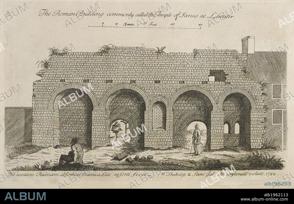 Illustration of Temple of Janus at Leicester. A roman ruin. Building. . Itinerarium curiosum; or, an Account of the Antiquitys and remarkable curiositys in nature or art, observâ€™d in travels throâ€™ Great Brittan. London, 1724. Source: 191.e.10 (1) 55. Language: English.