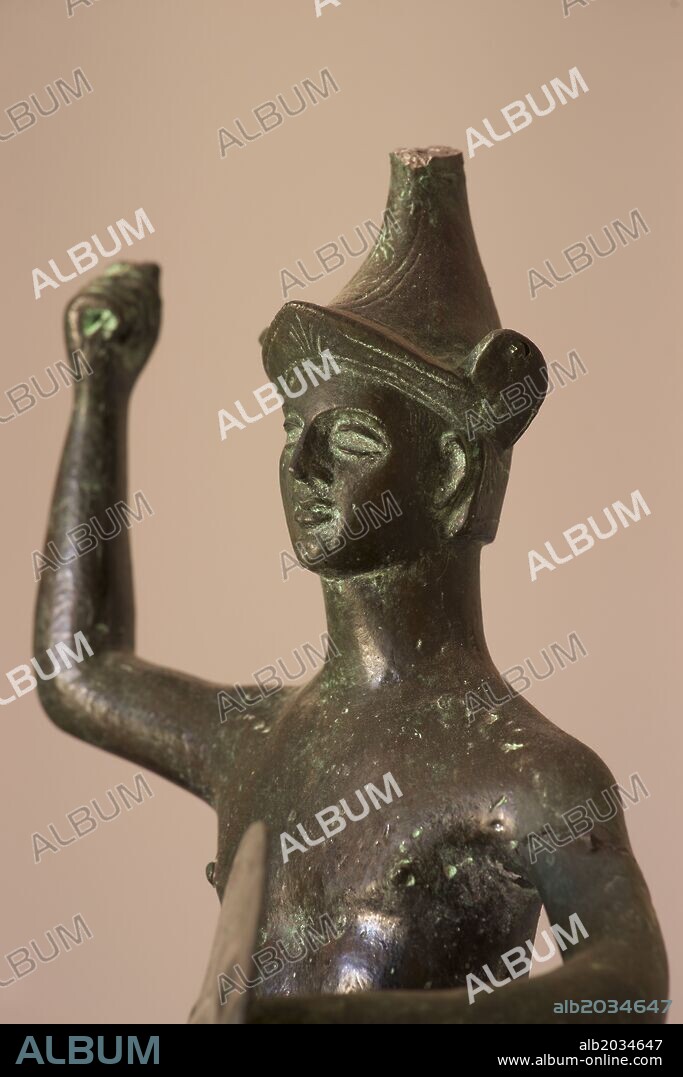 Mars Balearicus, siglo IV-III antes de Jesucristo. Son Amer, Son Carrió.Museu regional d'Artà, sala de arqueología.Artà.Mallorca.Islas Baleares. España.