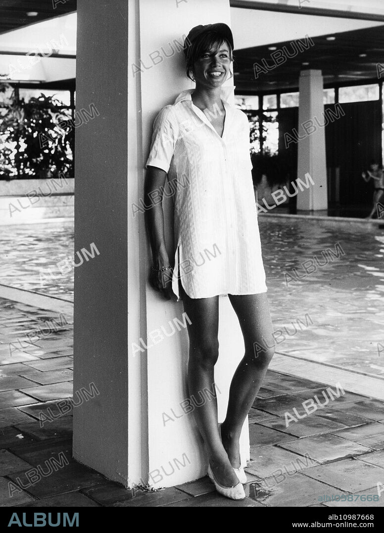 Aug. 4, 1967, Cannes, France: French actress FRANCOISE HARDY relaxing in the Port Canto in a scene from a short film being filmed on the French Riviera. (Credit Image: © Keystone Press Agency/ZUMA Press Wire).