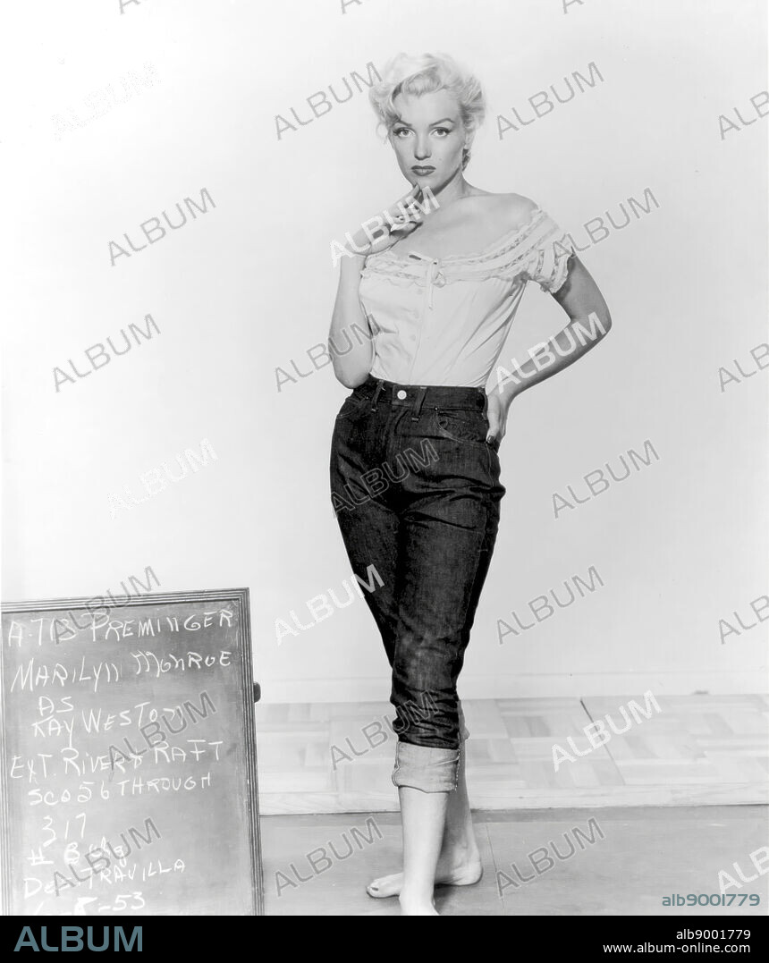 NORMA JEAN BAKER. MARILYN MONROE in RIVER OF NO RETURN, 1954, directed by OTTO PREMINGER. Copyright 20TH CENTURY FOX.