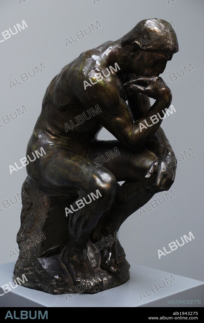 ARTE S. XIX. FRANCIA. RODIN, Auguste (París,1840-Meudon,1917). EL PENSADOR (1900-01) (1880). Bronce. Museo Carlsberg Glytotek. Copenhague. Dinamarca. Norte de Europa.