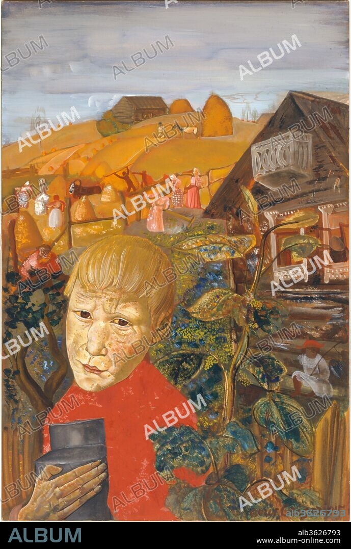 Sergei Esenin (1895-1925) as a Youth. Artist: Boris Grigoriev (Russian, Rybinsk 1886-1939 Cagnes-sur-Mer). Dimensions: 30 x 20 in. (76.2 x 50.8 cm). Date: ca. 1923.