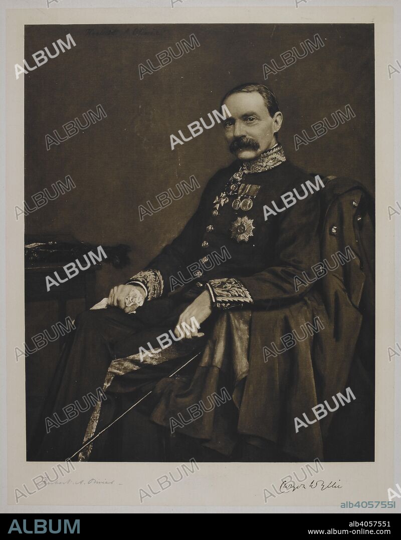 GUILLAUME ANTOINE OLIVIER. Portrait of Lt. Col. Sir William Hutt Curzon Wyllie, political ADC to the Secretary fo State for India 1901-09. c.1900. Photogravure. Source: P669. Language: English.