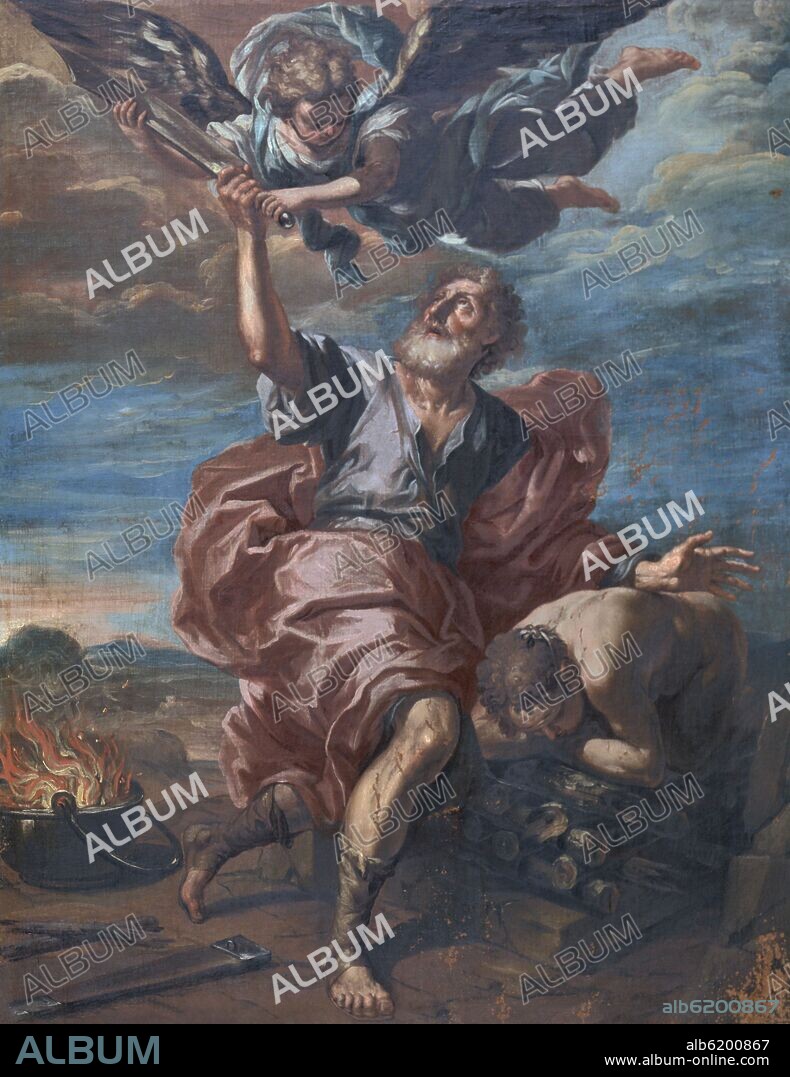 JOSE RISUEÑO (1665-1732). SACRIFICIO DE ISAAC - SIGLO XVII/XVIII - BARROCO ESPAÑOL.