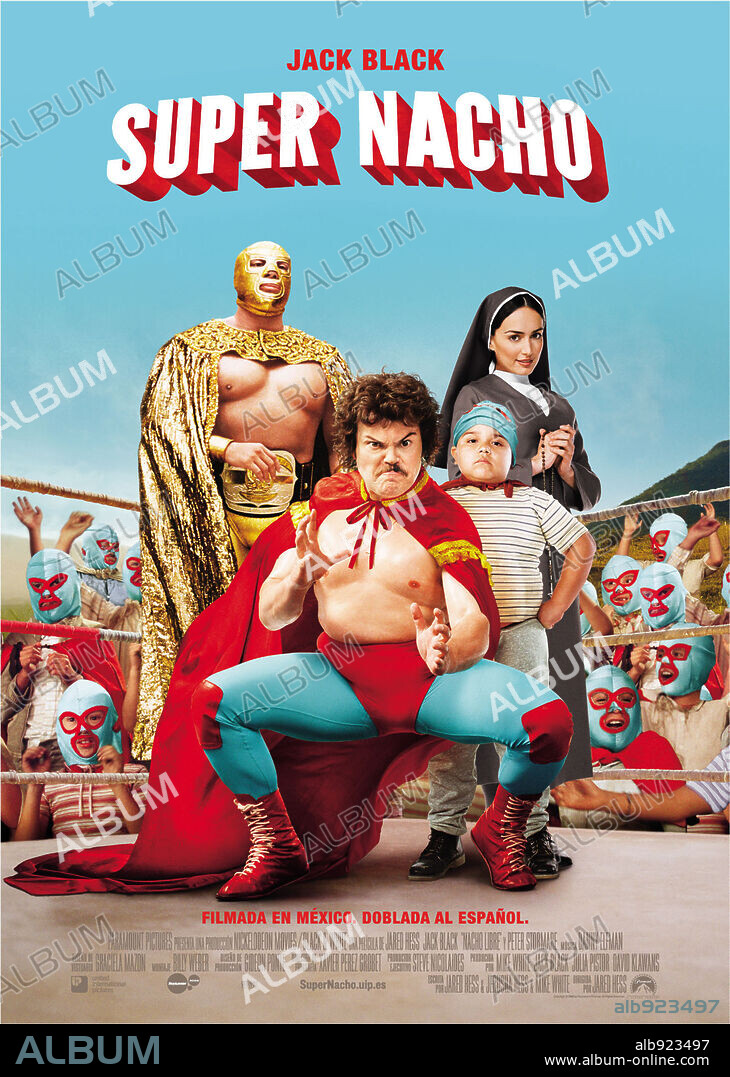 Poster de SUPER NACHO, 2006 (NACHO LIBRE), dirigida por JARED HESS. Copyright PARAMOUNT PICTURES.