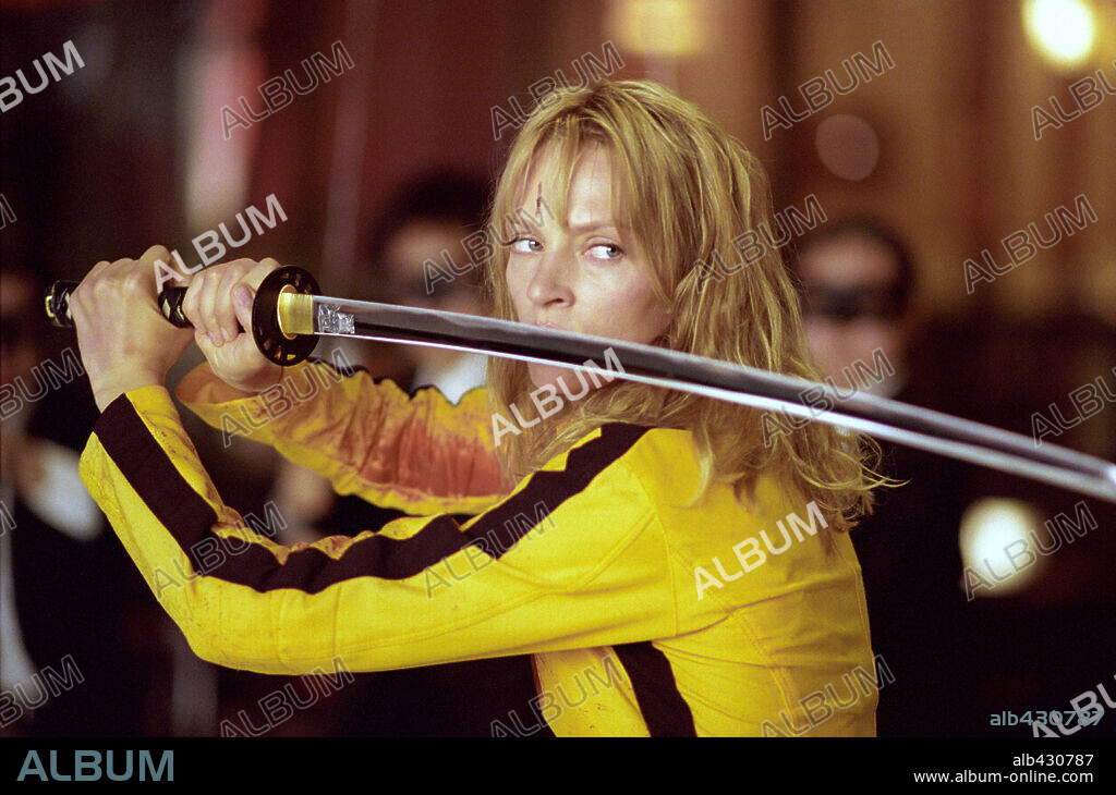 UMA THURMAN en KILL BILL: VOLUMEN 1, 2003 (KILL BILL: VOL. 1), dirigida por QUENTIN TARANTINO. Copyright MIRAMAX.