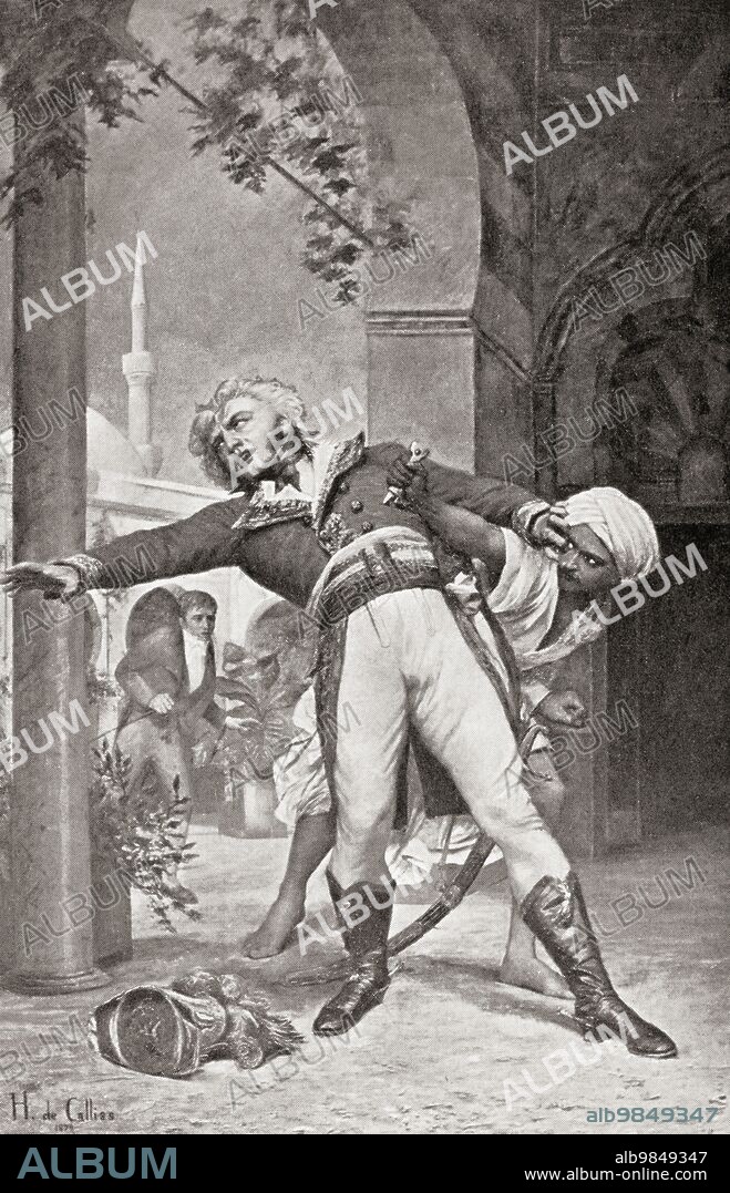 The assassination of General KlÃƒÂ©ber by Suleiman al-Halabi, 14 June, 1800. Jean-Baptiste KlÃƒÂ©ber, 1753 Ã¢â‚¬â€œ 1800. French general during the French Revolutionary Wars and leader of the French occupation forces in Egypt. Suleiman al-Halabi aka Soleyman El-Halaby, 1777Ã¢â‚¬â€œ1800. Syrian theology student in Cairo. From Hutchinson's History of the Nations, published 1915.